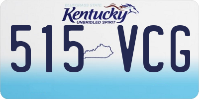 KY license plate 515VCG