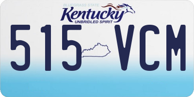 KY license plate 515VCM