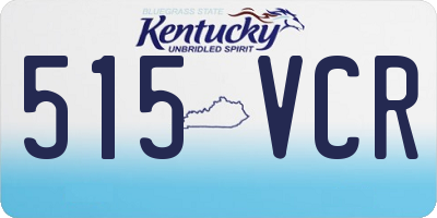 KY license plate 515VCR