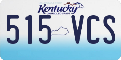 KY license plate 515VCS