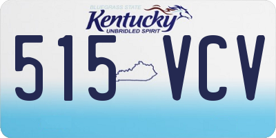 KY license plate 515VCV