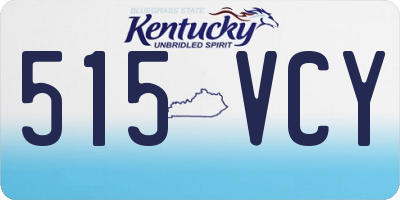 KY license plate 515VCY
