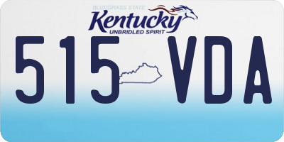KY license plate 515VDA