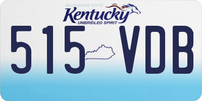 KY license plate 515VDB