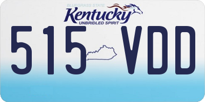 KY license plate 515VDD