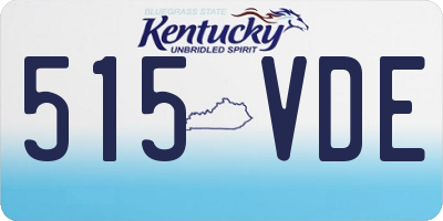 KY license plate 515VDE