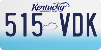 KY license plate 515VDK