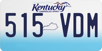 KY license plate 515VDM