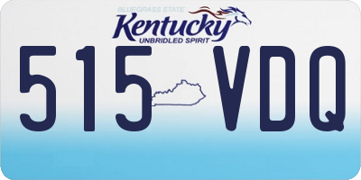 KY license plate 515VDQ