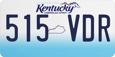 KY license plate 515VDR