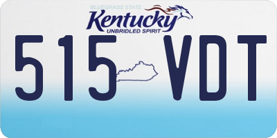 KY license plate 515VDT