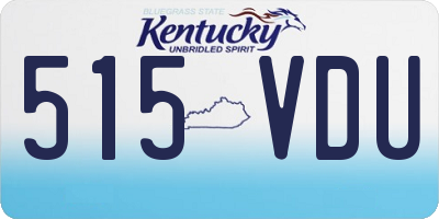 KY license plate 515VDU