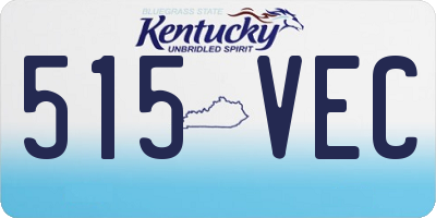KY license plate 515VEC