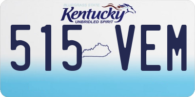 KY license plate 515VEM