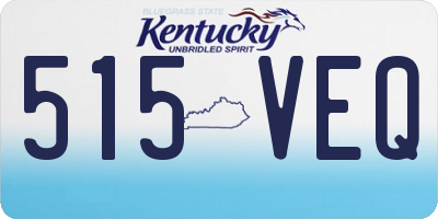 KY license plate 515VEQ