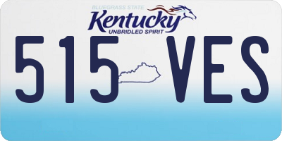 KY license plate 515VES
