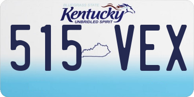 KY license plate 515VEX