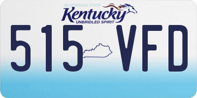 KY license plate 515VFD