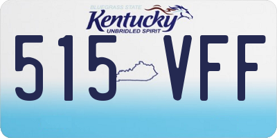 KY license plate 515VFF