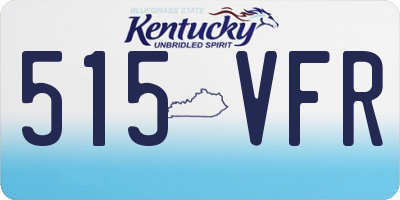 KY license plate 515VFR