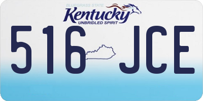 KY license plate 516JCE