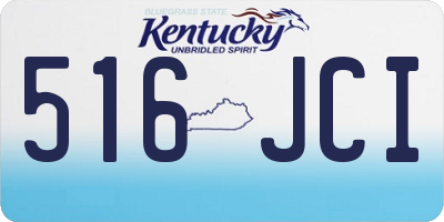 KY license plate 516JCI