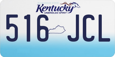 KY license plate 516JCL