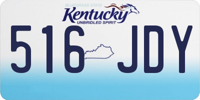 KY license plate 516JDY