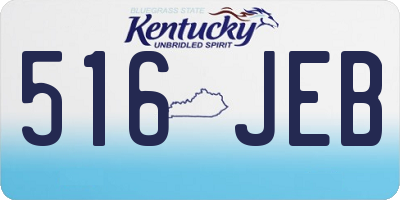 KY license plate 516JEB