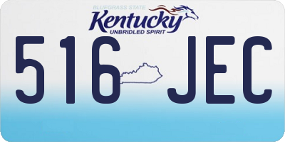 KY license plate 516JEC