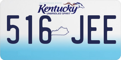 KY license plate 516JEE