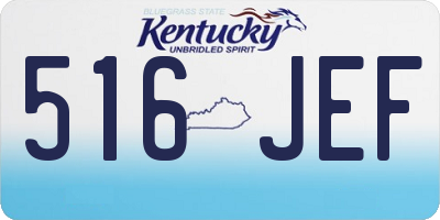 KY license plate 516JEF