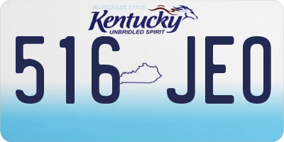 KY license plate 516JEO