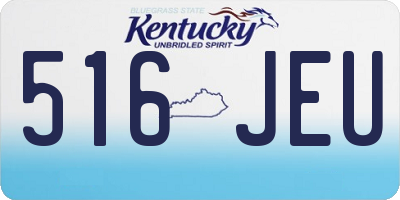 KY license plate 516JEU