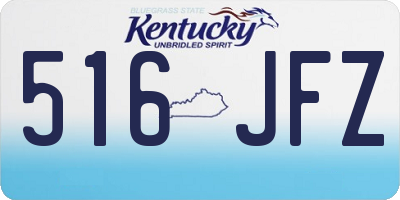KY license plate 516JFZ