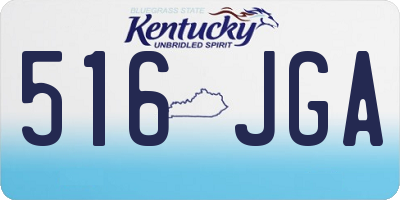 KY license plate 516JGA