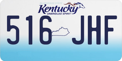 KY license plate 516JHF