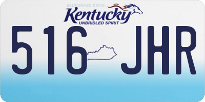 KY license plate 516JHR
