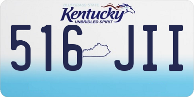 KY license plate 516JII