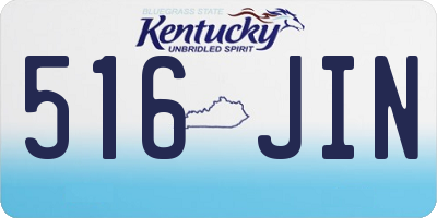 KY license plate 516JIN