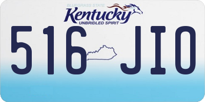 KY license plate 516JIO
