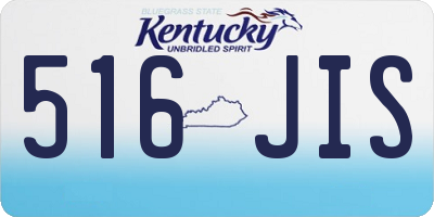 KY license plate 516JIS