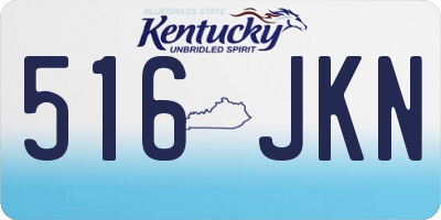 KY license plate 516JKN