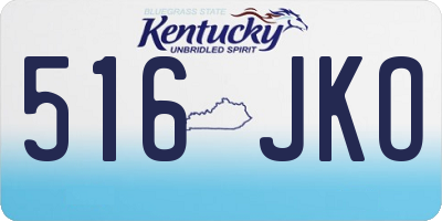 KY license plate 516JKO