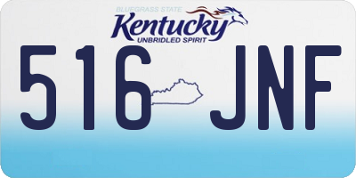 KY license plate 516JNF