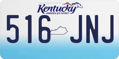 KY license plate 516JNJ