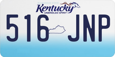 KY license plate 516JNP