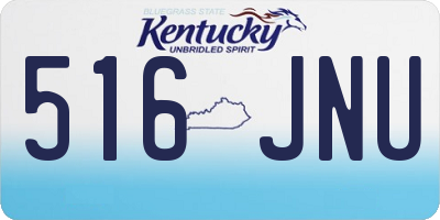 KY license plate 516JNU