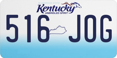 KY license plate 516JOG