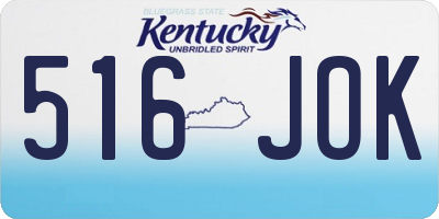 KY license plate 516JOK